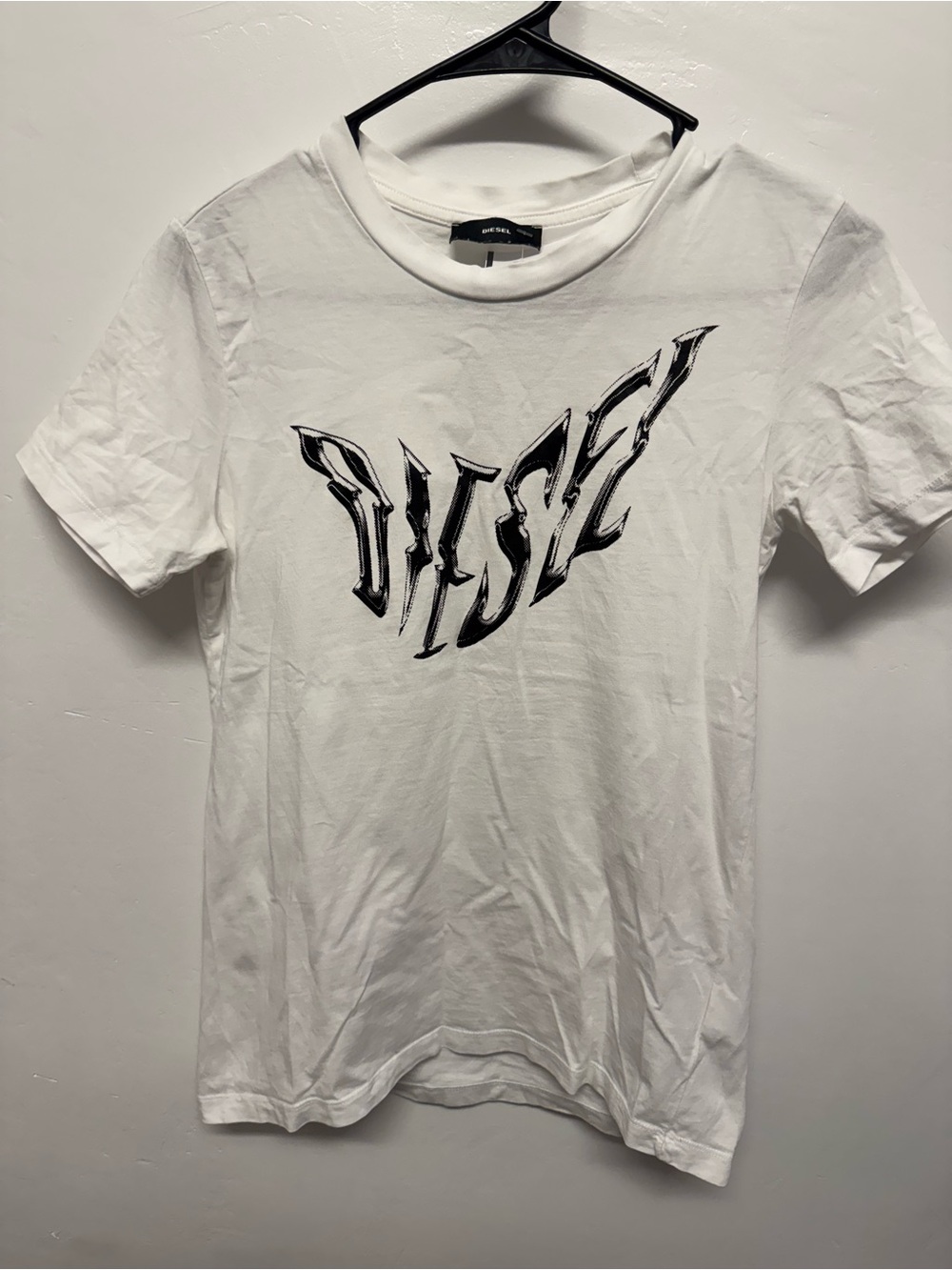 Diesel White Tee with Black Logo